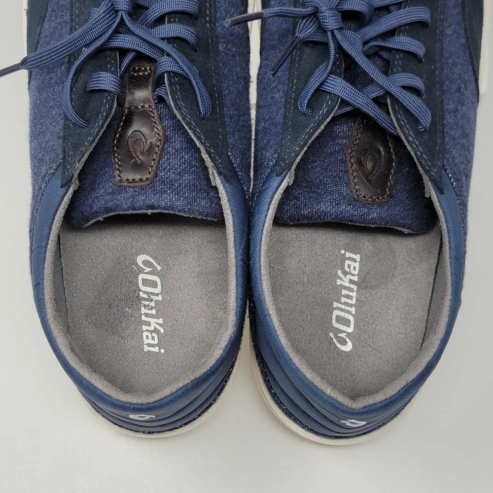Olukai Men's Size 11.5 Puliki 10528 Blue Indigo  Casual Sneakers Shoes New